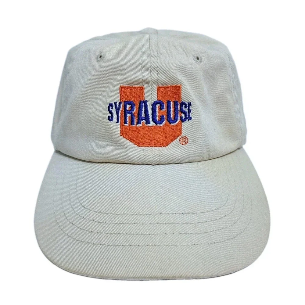 Syracuse University Signatures Hat Cap Khaki Beige Tan Vintage Strapback Orange